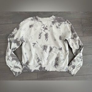 Gray Tie-Dye Sweatshirt batik Lululemon crop oversized cropped 8 sweater shirt